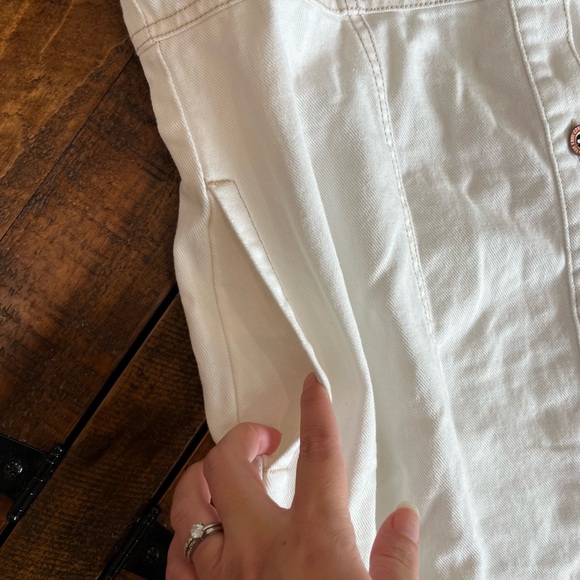 Frye Ivory Button-Up Jean Mini Dress - Picture 5 of 5